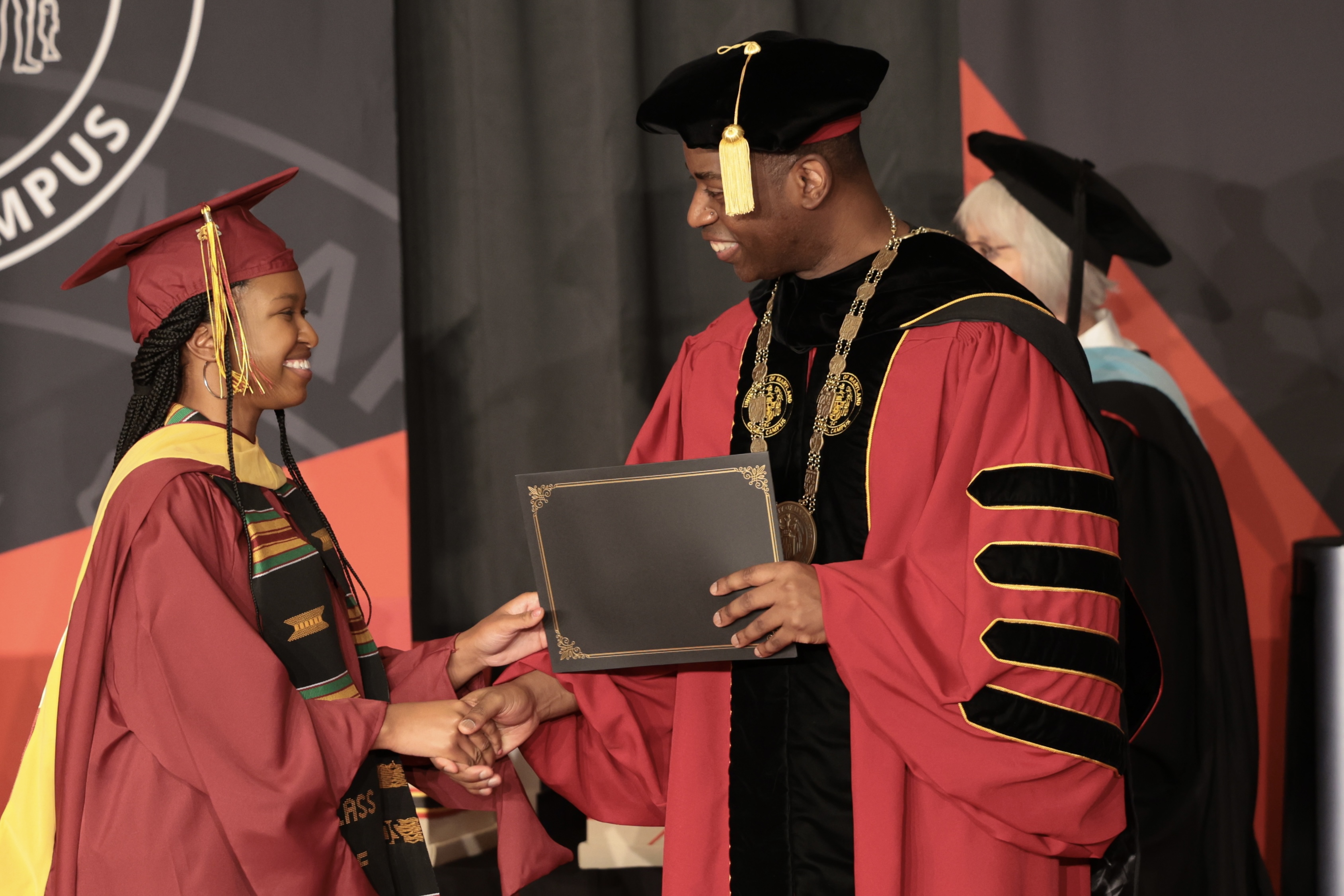 ShaTina receiving MSW degree